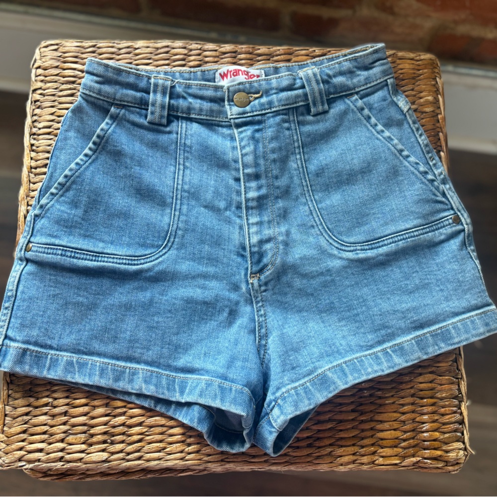 Wrangler Urban Outfitters High Waisted Denim Shorts